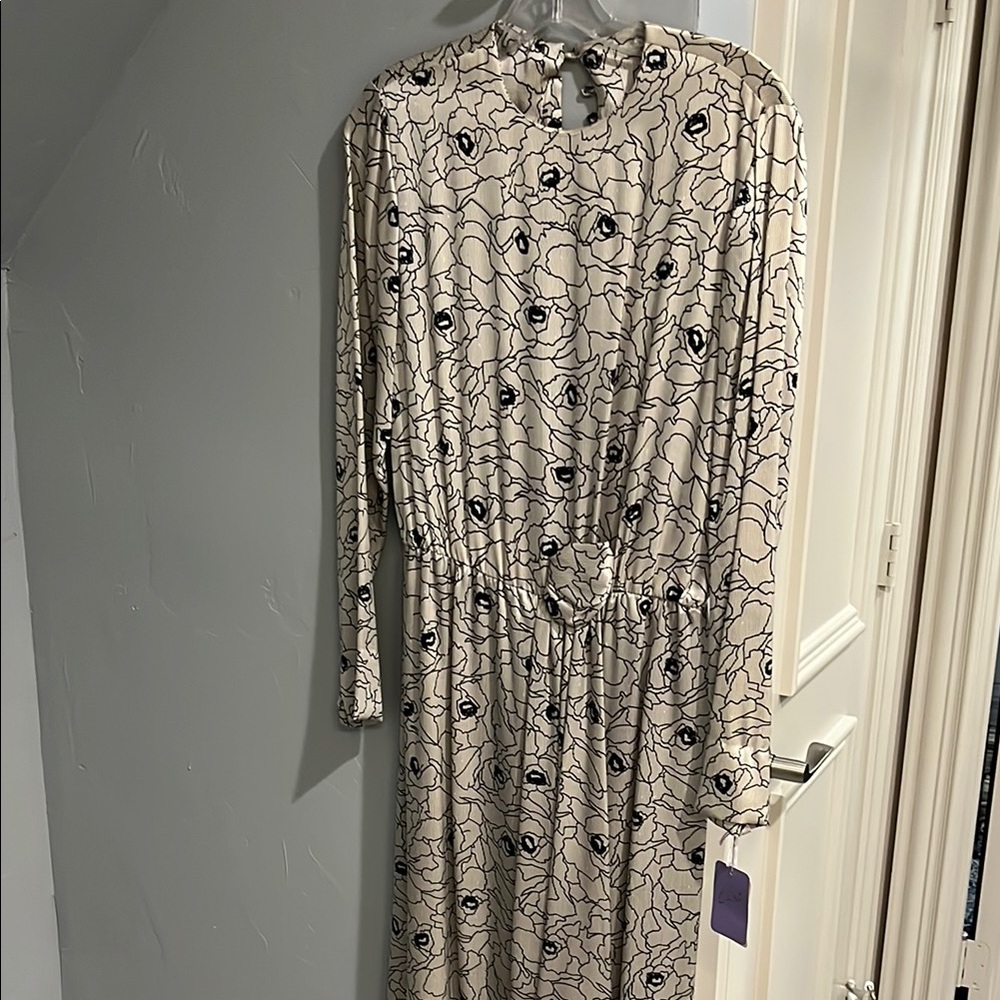 Quintessential 80s 100% silk dress NWT